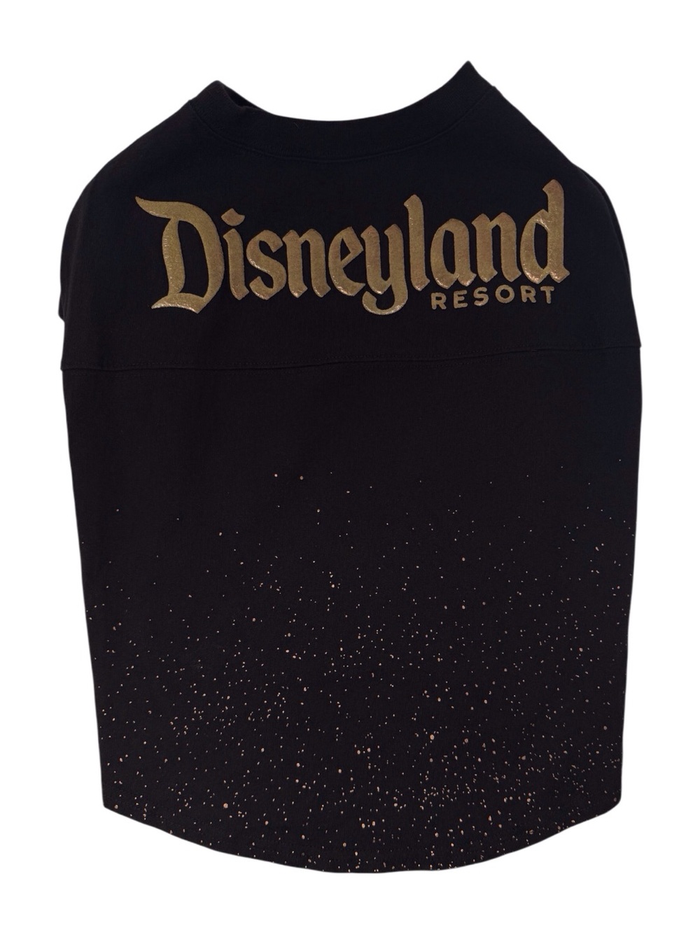 Disney Tails Disneyland Spirit Jersey XL dog T-shirt Black w/gold lettering